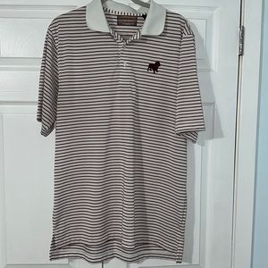 Size L, Men’s boutique polo with MS State logo